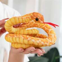 Keylingwd Muñeco de peluche de serpiente grande y divertida de dibujos animados, muñeco de peluche de animal de peluche suave y simulado de serpiente, regalo de Navidad/Halloween/Acción de Gracias - multicolor - Ver 8