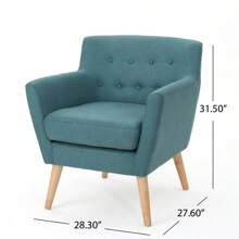 Outdoor Chair, Mid-Century Fabric Outdoor Chair, Dark Teal