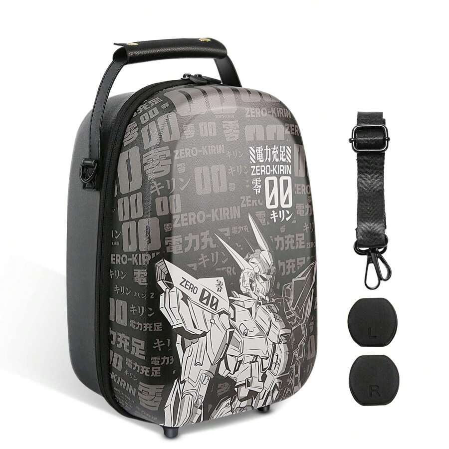 VR2 Hard Shell Carrying Case, Playstation VR2 Travel Storage Bag With Shoulder Strap, Fits PSVR2 Headset &Sense Controller Accessories, Gift For Lens Protector|Lens Cloth|Cable Management Strap - Black - View 1