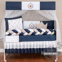 Baby Magic Island Kit Roupa de Berço Americano Trançado Urso Príncipe 11 Peças Protetor Quarto Enxoval