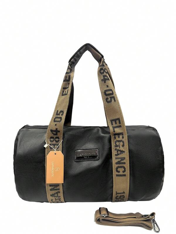 MILANO Travel Bags Pu Leather Minimalist Quiet Luxury Fashionable Business Casual Solid Color  High Capacity  For Work Travel Dating Duffel Bags Boston Bags Retro Vintage  High Quality Large Capacity 46cm* 29cm *29cm