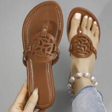 Women's Comfortable Flat Sandals Flip Flop Sandals Dressy Thong Sandals - màu nâu - Xem 10