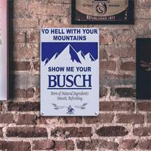1 件 Show Me Your Busch 啤酒金属标牌 - 复古厨房墙壁艺术，适用于酒吧、咖啡厅、酒馆、客厅 8x12 英寸 - 彩色 - 查看 6