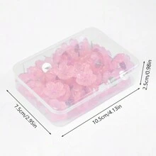 20/30/50pcs Pink Cherry Blossom Pins, Resin Flower Decorative Push Pins, Photos, Posters, And Other Office And School Supplies And Accessories Back To School,Back To School,School Supplies