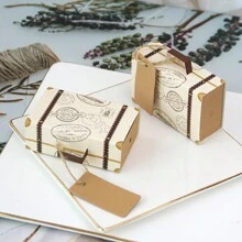 10pcs Mini Suitcase Gift Boxes - Holiday And Wedding Favor Options - Multicolor - View 4