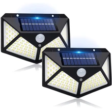 户外太阳能灯 - 太阳能壁灯 100 个 LED 无线太阳能运动传感器安全灯，270° 广角防水，3 种可选模式，适用于花园露台庭院前门车库门廊（1/2/4 个装） - 彩色 - 查看 11