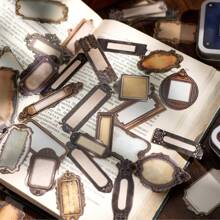 1 盒 50 张复古剪贴簿纸张、DIY 装饰背景纸、节日礼物、手工拼贴材料、个性化剪贴簿规划创意学校文具用品 - 彩色 - 查看 13