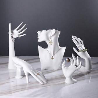 Creative Portrait Mannequin Neck Ornament Jewelry Display Stand For Necklace, Ring, Bracelet Accessories