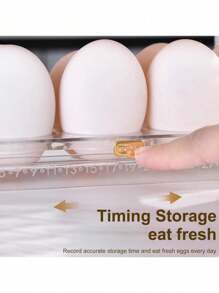 Estante De Almacenamiento De Huevos Refrigerador De Cocina - Color transparente - Ver 5