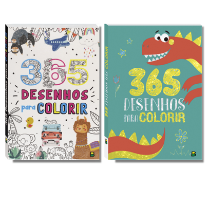 Livros 365 Desenhos para Colorir Infantil | Kit 2 Livros