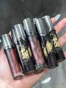 GIRLCULT Love Whisper Matte Lip Gloss #M61 Black | Innovative Matte To Shine Formula | Lightweight Liquid Lipstick | Long-Lasting Color 3.8g (0.13oz), Gift - M61 Đen Phía Sau - Xem 10