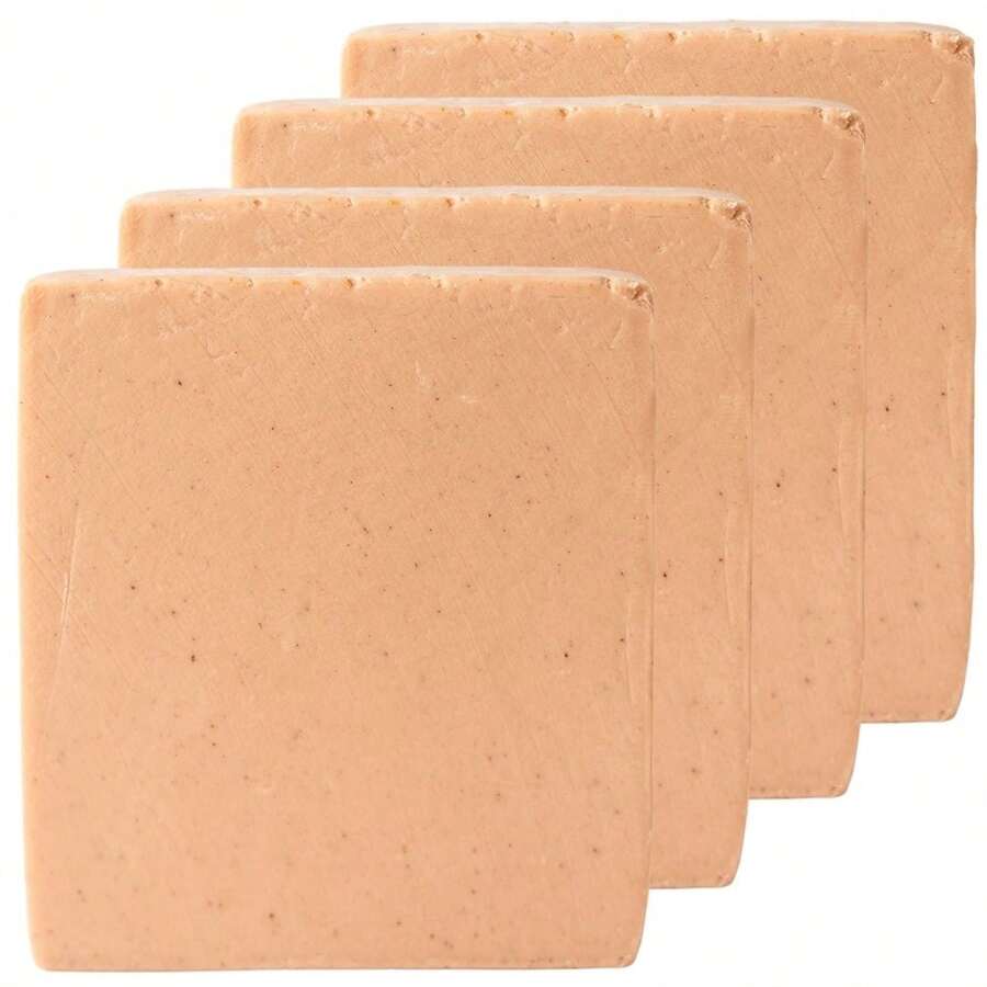 Kit 4 Pink Clay Soap With Oil And Rosehip Extract 100g - Màu Hồng  San hô - Xem 1