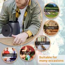 1 PC Iron Smokeless And Odorless Ashtray With Lid - Large Capacity For Home Office Desktop And Outdoor Patio Use Durable Stainless Steel Construction For Long-Lasting Performance - Multicolor - View 4