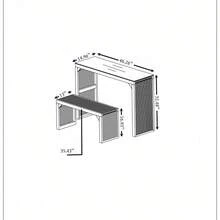 Dining Bench And Table, Pine Indoor Wood Bench For Entryway,Living Room,Kitchen And Bedroom Table And Bench Set (Nature, Long Bench & Table) - Wood Color - View 2