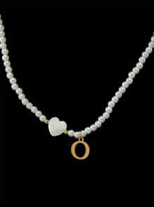 1pc Simple 26 English Alphabet Pendant Necklace Graduation Season Gift - Multicolor - View 9