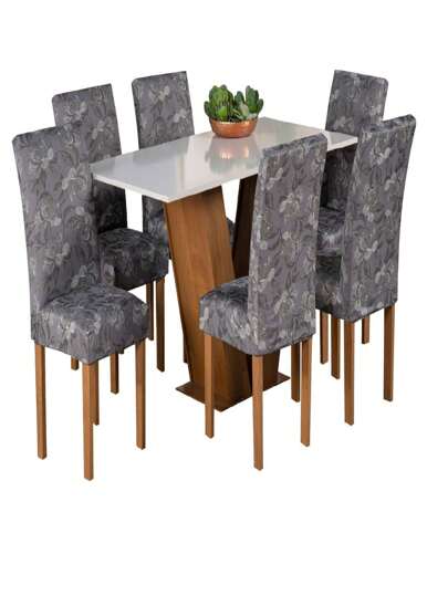 Kit 4 capas cadeira malha gel estampada forte resistente