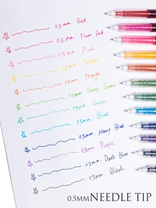 12 色盒装液体凝胶墨水圆珠笔