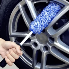 2Pcs Car Wheel Cleaning Brush Washing Clean Tool Tire Alloy Soft Bristle Cleaner - Blue - View 4