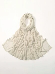 1 件女士粘胶纯色头巾，柔软宽边头巾，多功能防晒披肩，日常使用头带，适合 Abaya 配饰女士面纱 - 寬邊頭巾 - 查看 27