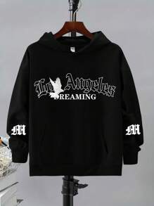 Sudaderas sueltas de talla grande para adolescentes, sudaderas con capucha de manga larga con estampado de pájaro de la fe y letra, con gráfico casual, oversize
