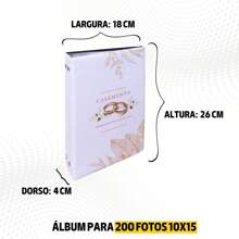 Photo Album 200 Photos 10x15 WHITE WEDDING Couple Alliance Wedding Family - trắng - Xem 5