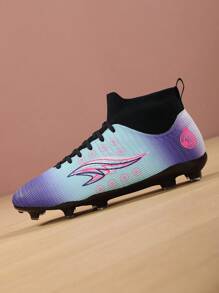 Scarpe da calcio da uomo con tacco alto, laccio stringato, tacchetti per calcio indoor, Futsal, AG e terreni naturali