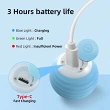 Bola Bolinha Giratória Interativa Gato Cachorro Pet Regarregável USB Luz Brinquedo Inteligente Relaxante Elétrico