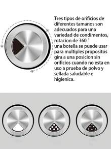 JIAWANG Especiero 6 Frascos Vidrio Giratorio Organizador Condimentos