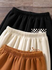 3pcs Tween Boys Printed Thermal Lined Active Pants Set - Multicolor - View 3