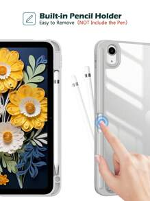 Silicone Folding Anti-Drop Protective Case With Pencil Slot, Compatible With IPad, Mirror Apple Design