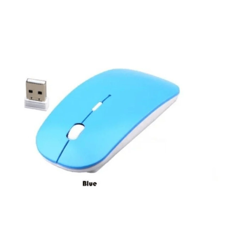 Ultra Slim Wireless Optical Mouse 2.1ghz Pc Notebook Premium Quality - Màu xanh lam - Xem 1