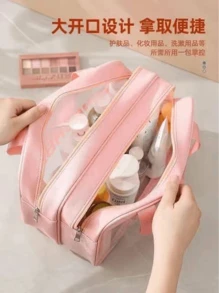 Kit 3 Necessaire Maquiagem Feminina Transparente bolsa de lavagem de maquiagem a prova de água - GX10-1201