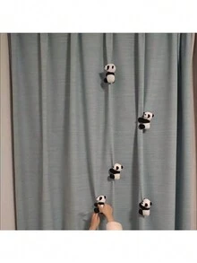 Plush Tilt Head Panda Ornament Doll - Black and White - View 4