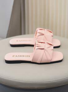 儿童时尚夏季户外拖鞋，方头平底鞋，凉鞋，新款女童鞋，极具吸引力的沙滩鞋