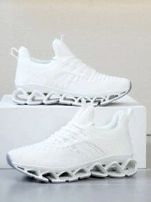 Women's Slip On Walking Running Shoes Blade Tennis Casual Fashion Sneakers Comfort Non Slip Work Sport Athletic Trainer White - 白色 - 查看 4