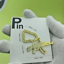 1pc Enameled Hat Pins Metal Badge Cartoon Decor Pendant - Multicolor - View 9