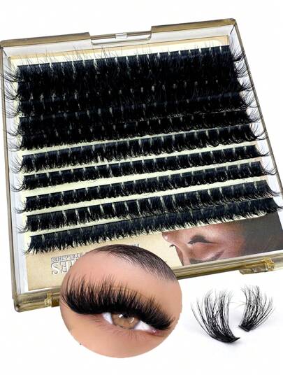 10 Trays 60/80/100pcs 3D Mink Lashes, 10-18mm Thick, Fluffy, D Curl, 0.07mm Fine Eyelash Extensions