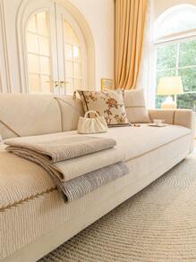 1 Stück Chenille Jacquard Sofakissen, ein leichter Luxus, einfach und modisch Sofaüberzug, rutschfest, staubdicht, kratzfest, Schutz für das Sofa, geeignet für alle Jahreszeiten, passend für Schlafzimmer, Wohnzimmer und Arbeitszimmer.
