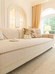 1 Stück Chenille Jacquard Sofakissen, ein leichter Luxus, einfach und modisch Sofaüberzug, rutschfest, staubdicht, kratzfest, Schutz für das Sofa, geeignet für alle Jahreszeiten, passend für Schlafzimmer, Wohnzimmer und Arbeitszimmer.
