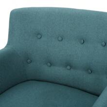 Outdoor Chair, Mid-Century Fabric Outdoor Chair, Dark Teal