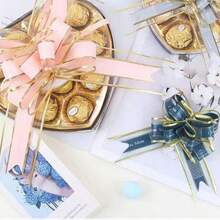 10pcs/1 Set Of Large Bows, Used For Gift Packaging, Suitable For Wedding Gift Baskets, Christmas Parties, Birthday Gift Bows Decoration