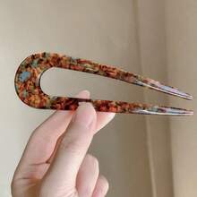 Retro U-förmige Haarspange, elegante Haarknoten Spange für Frauen, leicht zu benutzende Haarsaccessoire für Vintage Hochsteckfrisuren, schicke minimalistische chinesische Stil Haarnadel - Verschiedenfarbig - Übersicht 9