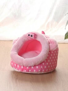 ABLAZE ZAI 1 件柔软织物动物形状封闭式仓鼠/沙鼠窝/床，适合全年小型宠物