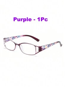 Boho 4pcs Colors Fashion Glasses Retro Floral Printed Anti Blue Light Presbyopia Glasses Readers For Women Unisex +1.0 To +4.0 Anti Glare Magnifying Glasses For Daily Reading Office Computer Accessories For Women Glasses - 4 Pieces Mixed Colors - View 14