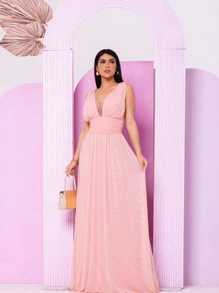 Dress For Special Events, Wedding Guests And Graduates. - Màu hồng gỉ - Xem 1