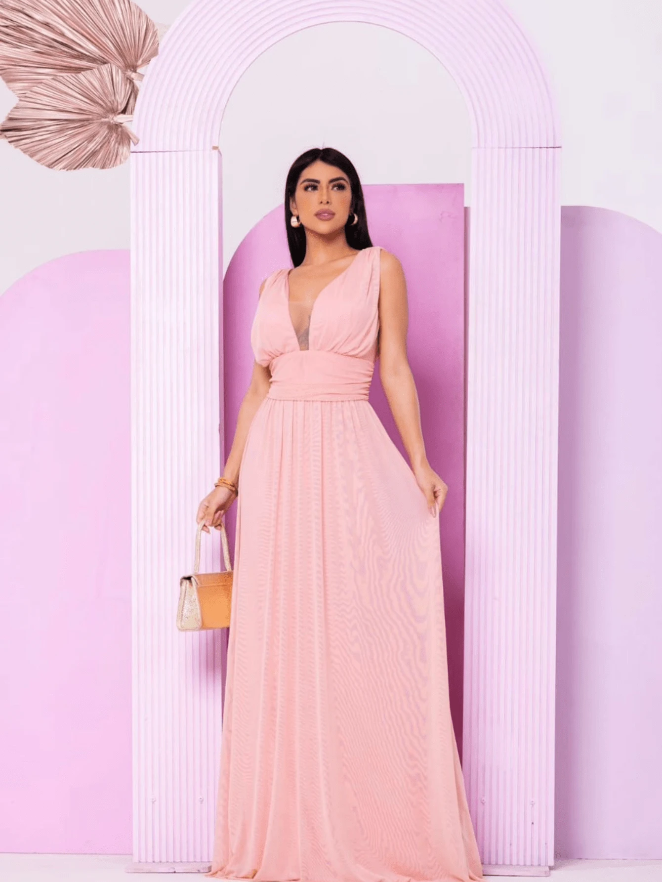 Dress For Special Events, Wedding Guests And Graduates. - Màu hồng gỉ - Xem 1