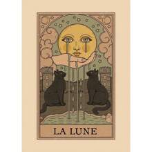 1 件复古月亮皇后太阳猫塔罗牌海报帆布画墙壁艺术图片家居入口酒吧咖啡厅装饰无框 - 彩色 - 查看 44