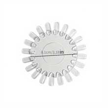 100pcs Tips+5pcs Plate Nail Tips Display Transparent Nature False Nail Salon Exercises Nail Polish Display Ring Sticks Detachable - Multicolor - View 7