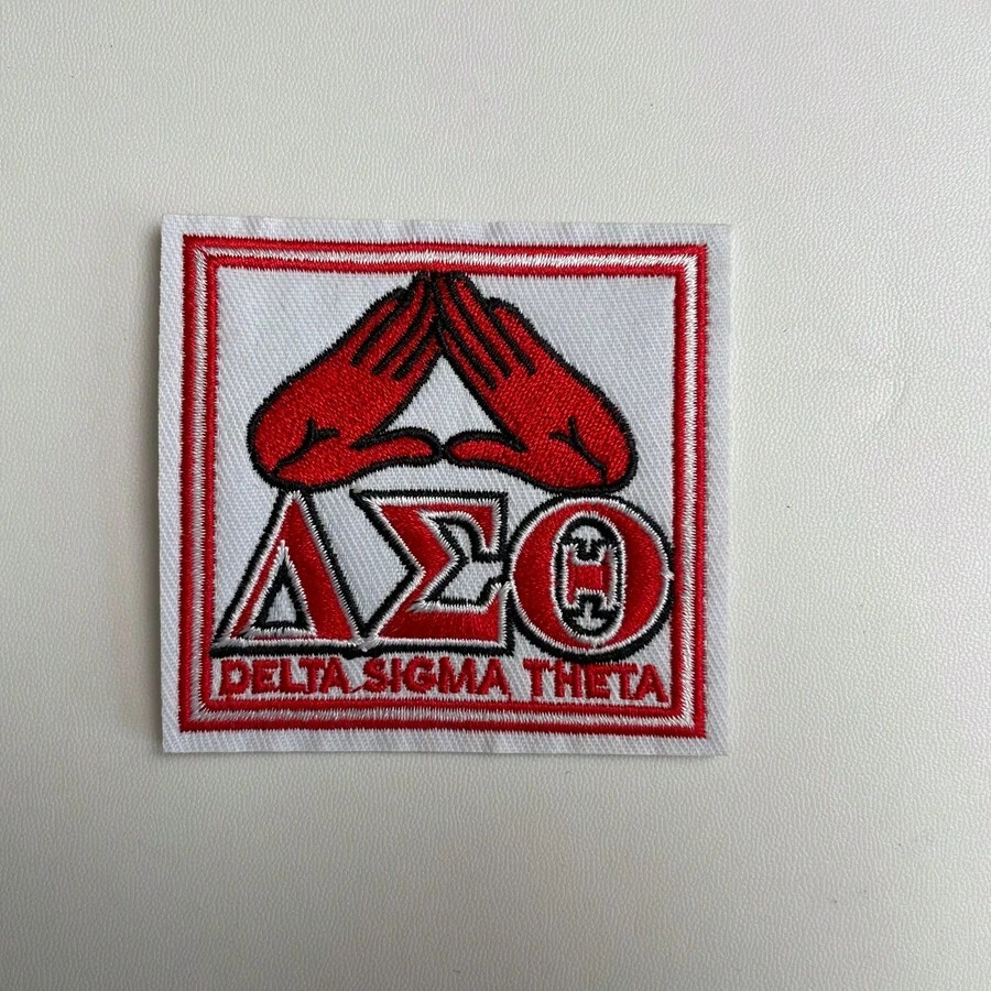 1pc Greek Letters Fraternity Logo Iron On Embroidered Patch Used For Embellishment Of Clothing Etc - Multicolor - View 1