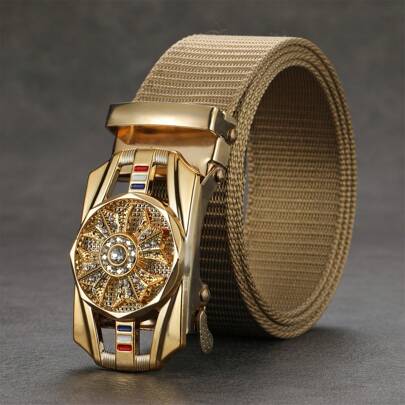 1件男士时尚简约汽车扣皮带，赛车装饰，休闲、商务、送给男友、丈夫、父亲的理想礼物，日常穿着，时尚，青少年，户外，度假，运动，旅行，街头，波西米亚风，复古秋季，万圣节秋冬配饰，适合青少年、青年、男士，休闲，户外，运动，度假，毕业礼物，生日礼物，日常穿着